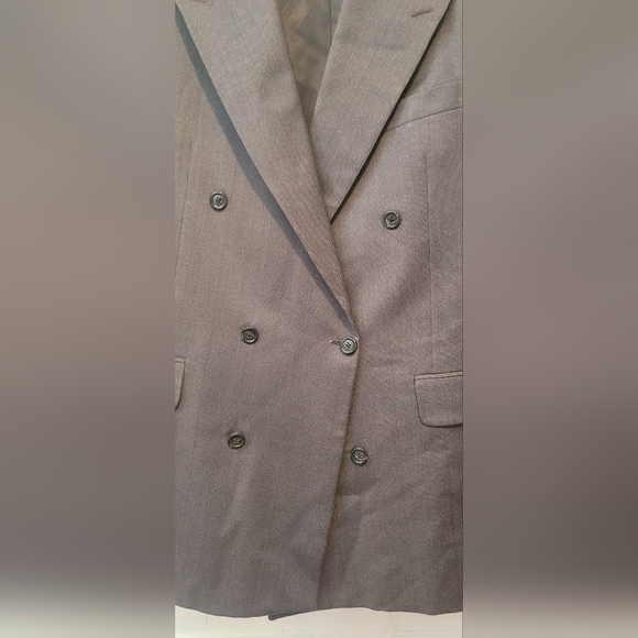 Men's Hickey Freeman 100% Wool Boardroom Jacket Size 42L Dark Charcoal Gray NICE - Picture 3 of 14